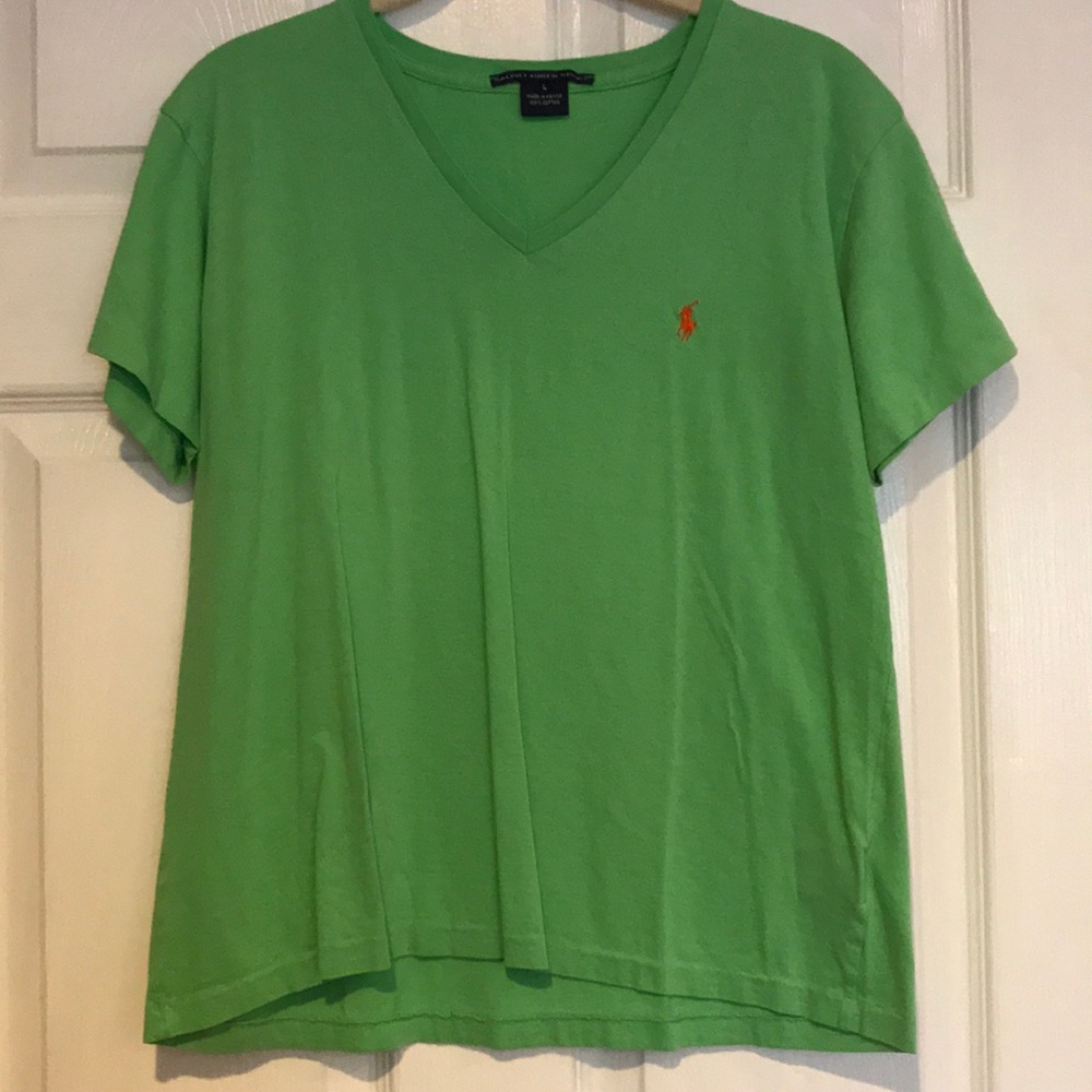 Green Ralph Lauren V-Neck Tee